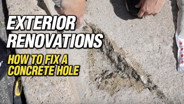 How to repair a concrete hole