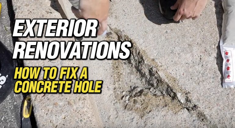 How to repair a concrete hole