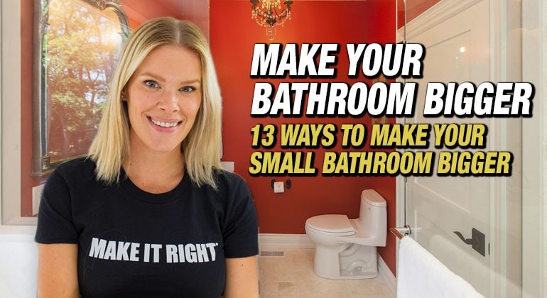 how to make a small half bathroom look bigger