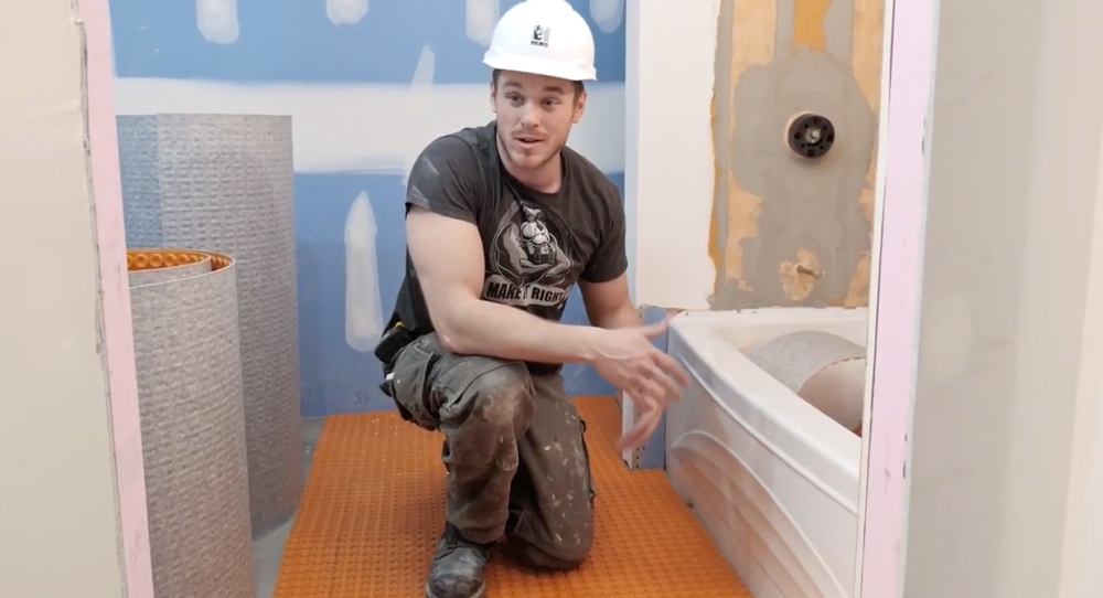 water proofing membrane in bathroom renovation