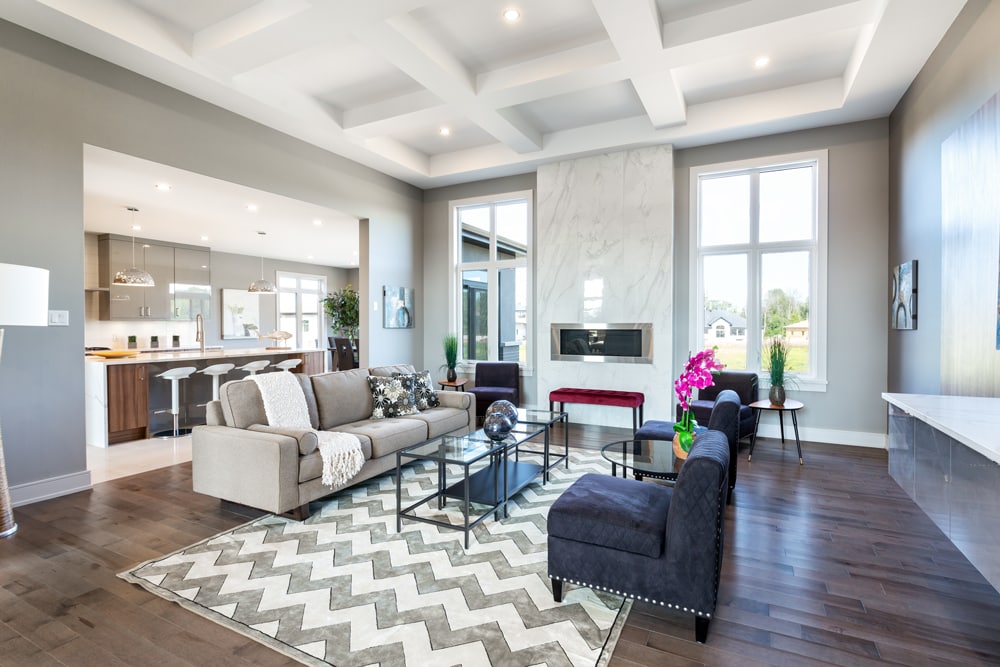 Living room by Omega Homes, Holmes Approved Homes Builder
