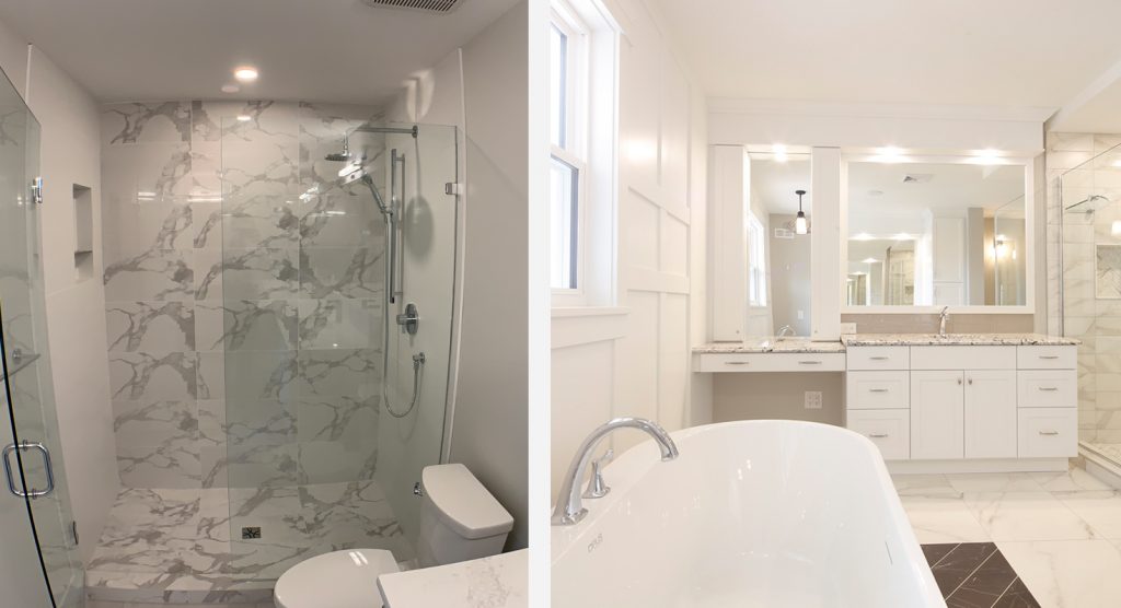 Recessed lighting deals in bathroom