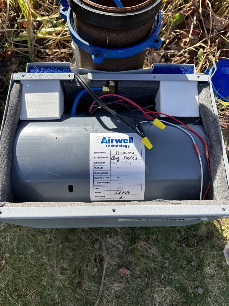 close up of the new Airwell unit - inside