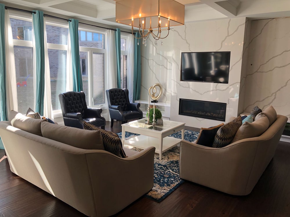 Living Room by Zeina Homes, a Holmes Approved Builder in Hamilton, Ontario.