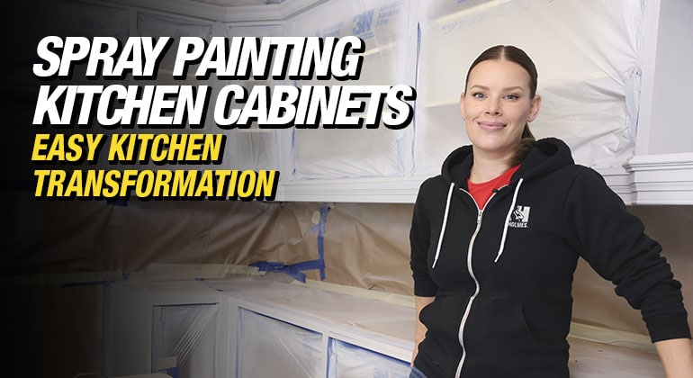 How to spray paint kitchen cabinets - kitchen transformation
