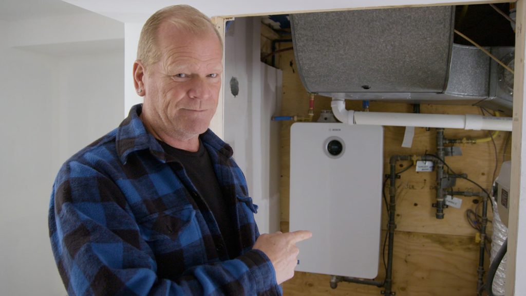 Mike Holmes With Bosch Tankless Water Heater Installed On One Of Our Projects.
