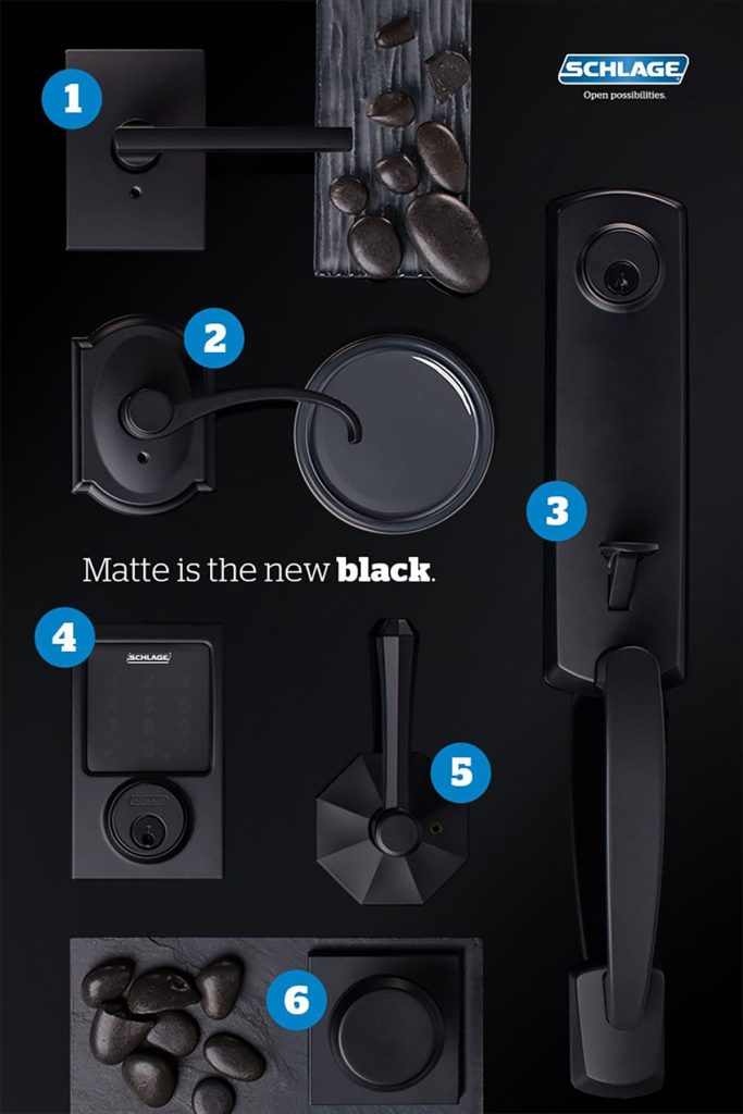 Schlage Matte Black Custom Door Hardware
