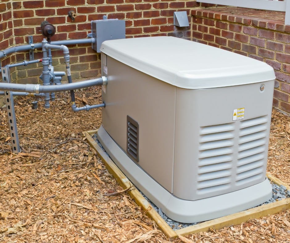We install standby generators on a lot of our projects to give homeowners peace of mind knowing their home is protected in case of a power outage.