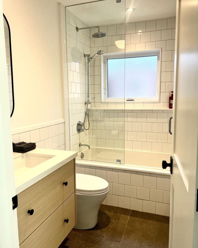 Small bathroom renovated by Saldan Built, Holmes Approved Homes Builder