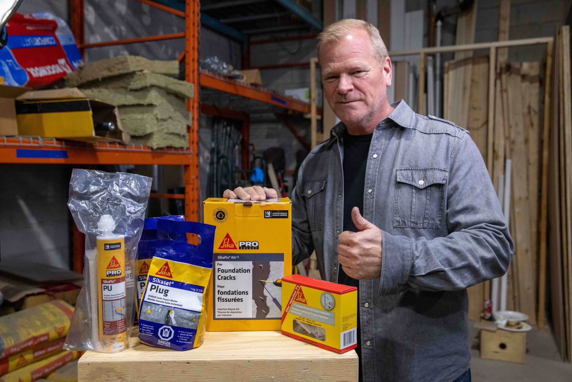 Mike Holmes With Sika Foundation Crack Repair Kit