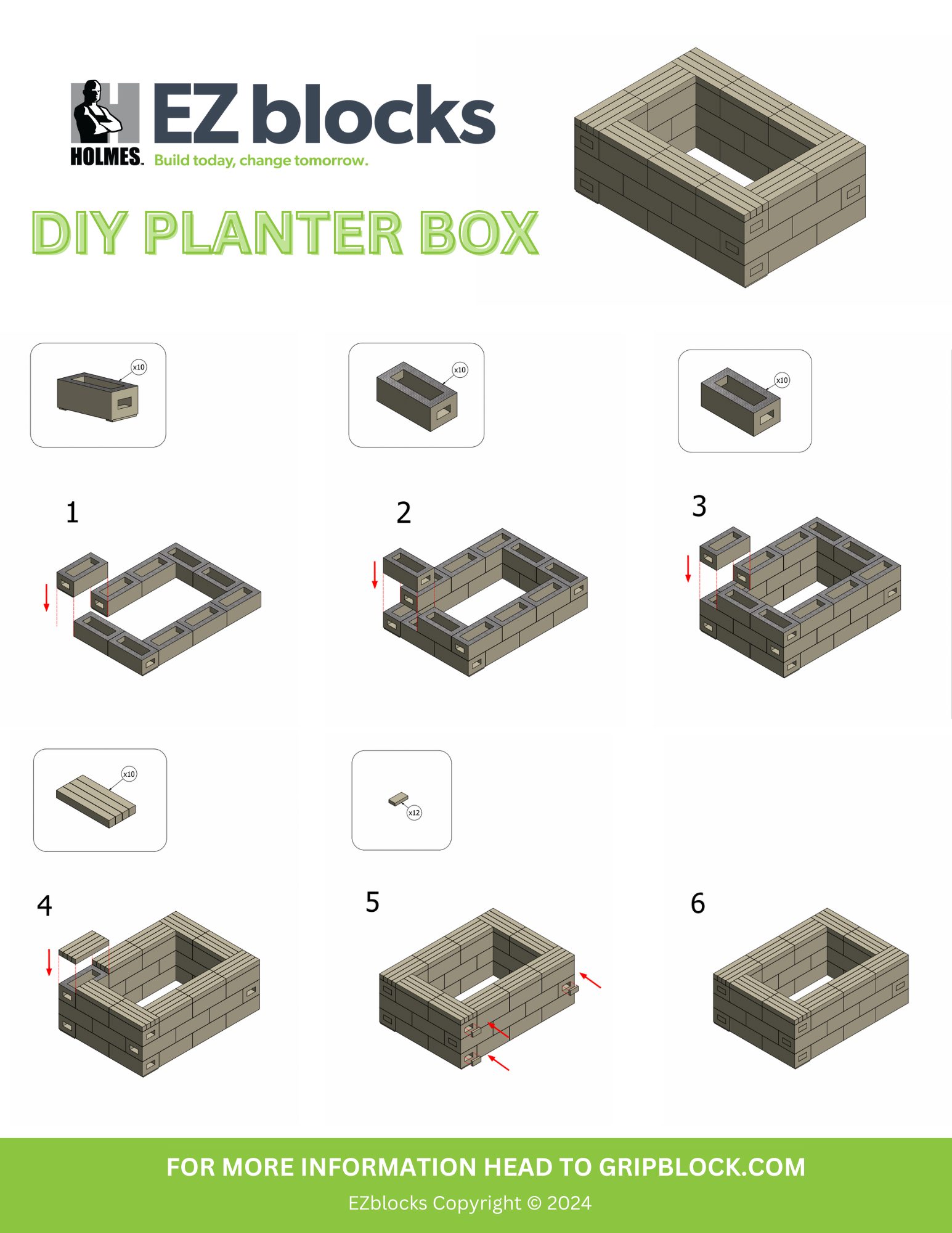 EZblocks - Flower Planter Box - How To Diagram