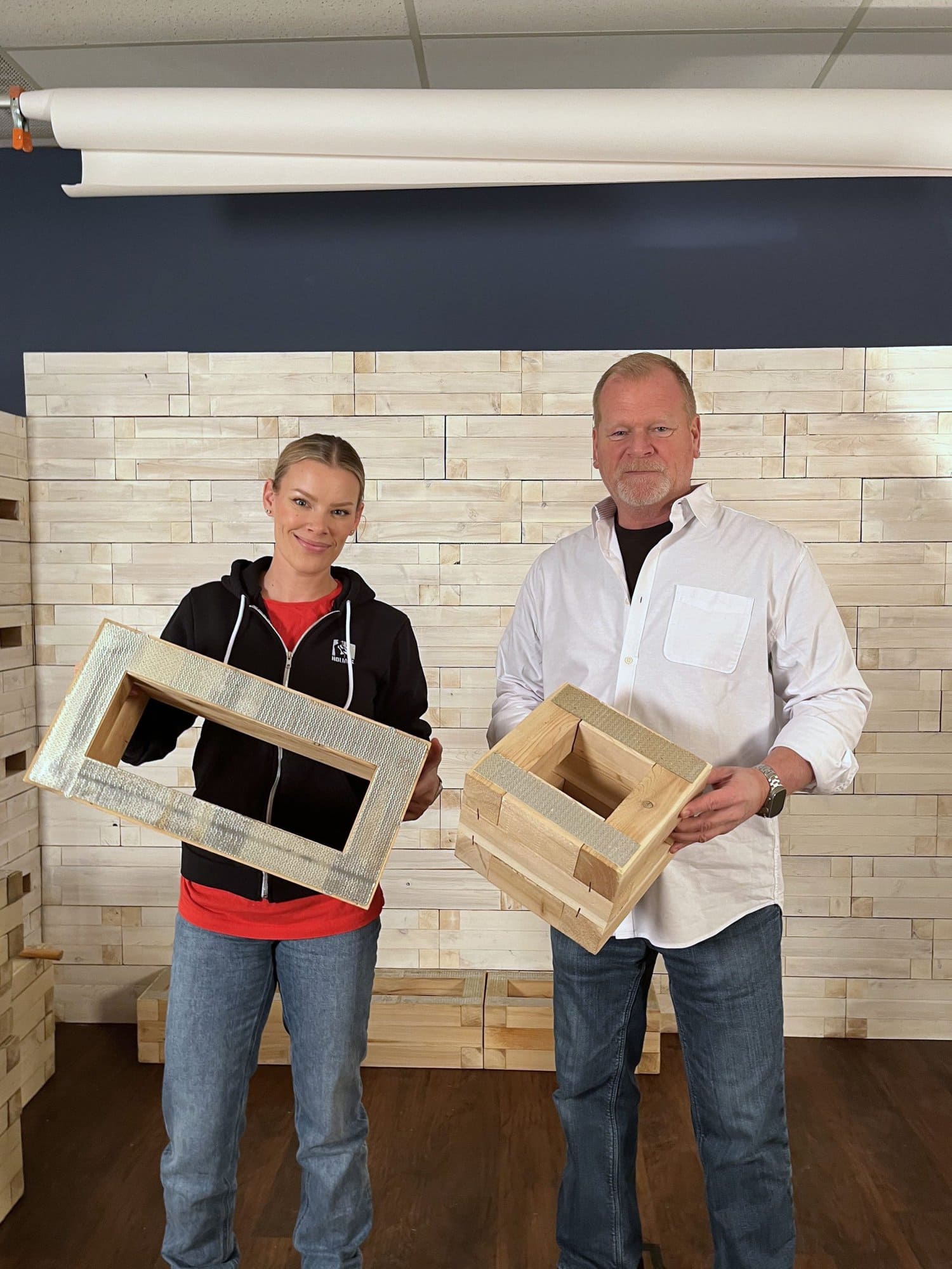 Sherry Holmes and Mike Holmes with EZblocks