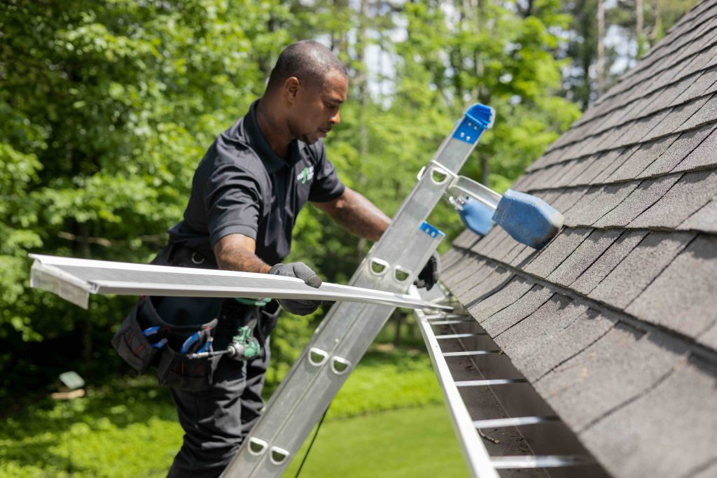 gutter guard install